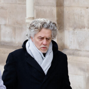 Laurent Boutonnat, Alice Taglioni - Arrivées aux obsèques (bénédiction) de Gaspard Ulliel en l'église Saint-Eustache à Paris. Le 27 janvier 2022 © Jacovides-Moreau / Bestimage