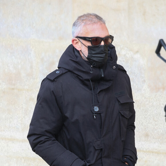 Vincent Cassel - Arrivées aux obsèques (bénédiction) de Gaspard Ulliel en l'église Saint-Eustache à Paris. Le 27 janvier 2022
