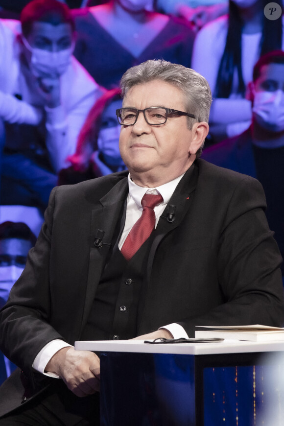 Jean-Luc Mélenchon - Enregistrement de l'émission "Face à Baba, Spéciale Jean-Luc Mélenchon" diffusée en direct le 27 janvier sur C8