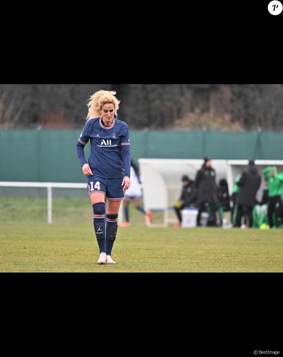 Kheira Hamraoui - Match de D1 Arkema "Saint-Etienne - PSG (0-5)" au stade Salif-Keïta, le 23 janvier 2022.
