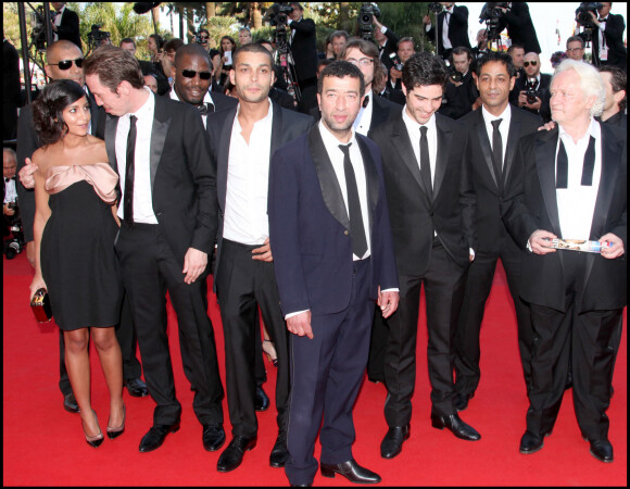 Leïla Bekhti, Reda Kateb, Adel Belcheif, Tahar Rahim, Hichem Ycoubi et Niels Arestrup au Festival de Cannes pour le film "Le Prophète" en 2009. 