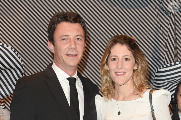 Benjamin Griveaux avec sa femme Julia Minkowski - Dîner de gala annuel de la société des amis du Centre Pompidou "Black & White" au centre national d'art et de culture Georges-Pompidou à Paris, France, le 10 avril 2018