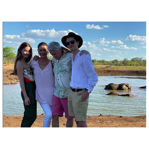 Catherine Zeta-Jones, Michael Douglas et leurs deux enfants, Carys et Dylan, sont en vacances en République Dominicaine.