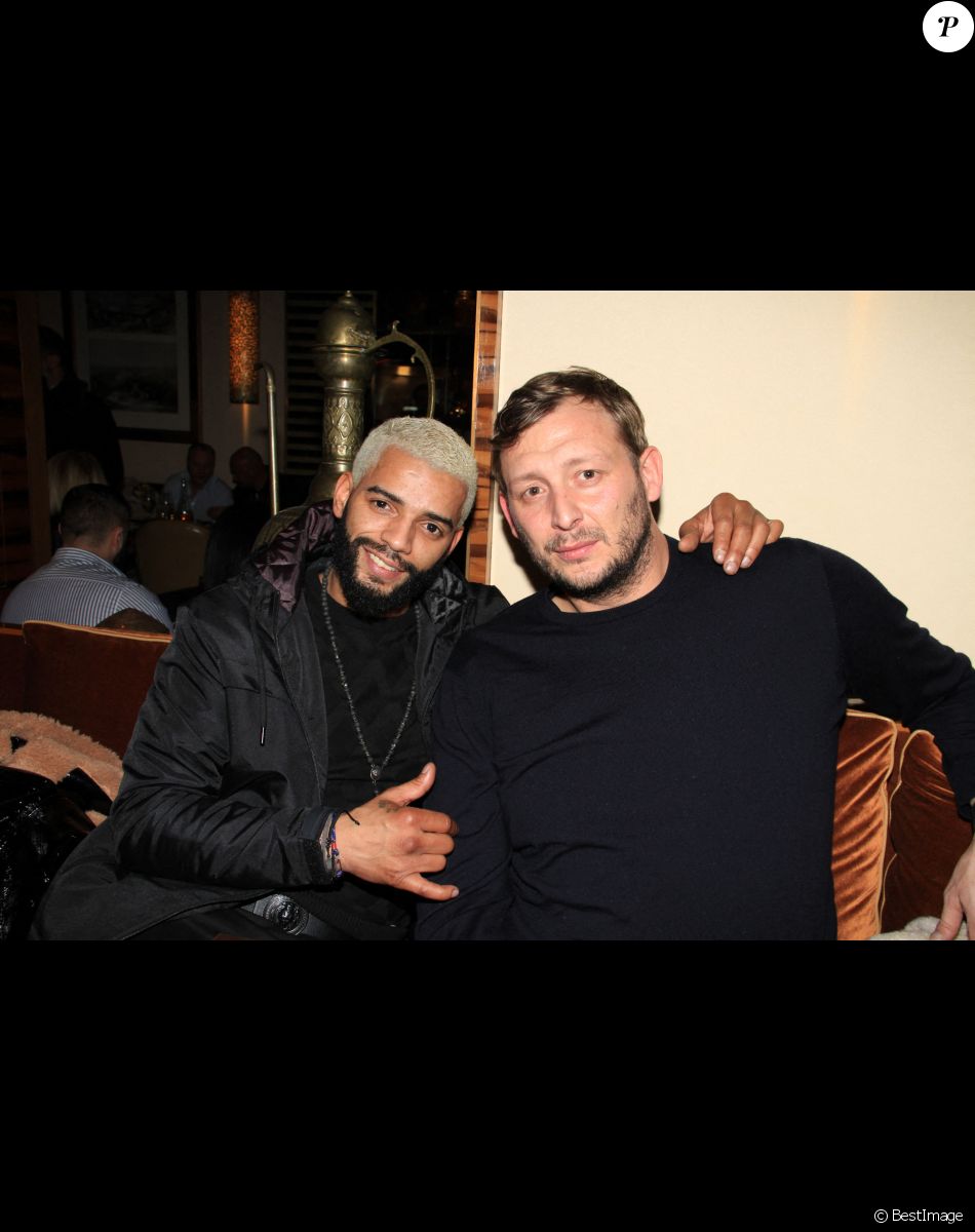 Exclusif - Brahim Zaibat, Amaury Leveaux - Lancement du restaurant "Festif chez Noura", gastronomie libanaise, à Paris. Le 3 janvier 2022. © Baldini / Perusseau / Bestimage
