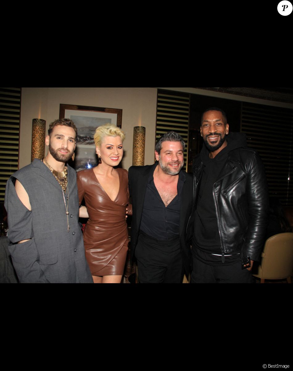 Exclusif - Lukas Abdul (The Voice 5), Katrina Patchett, Paul Bou Antoun, Maff Derulo - Lancement du restaurant "Festif chez Noura", gastronomie libanaise, à Paris. Le 3 janvier 2022. © Baldini / Perusseau / Bestimage
