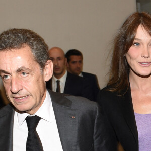 Nicolas Sarkozy et sa femme Carla Bruni-Sarkozy - Présentation du nouveau livre de Marisa Bruni Tedeschi "Mes chères filles, je vais vous raconter" à Turin en Italie le 6 mars 2017. 