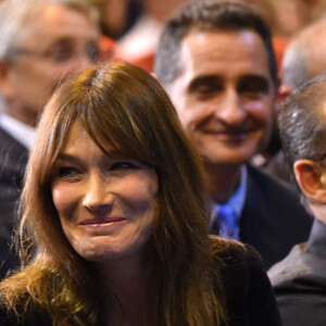 Nicolas Sarkozy, l'ancien président de la république française, en meeting à la salle Vallier à Marseille pour la campagne des primaires des Républicains en vue de l'élection présidentielle de 2017, le 27 octobre 2016. © Bruno Bebert/Bestimage 