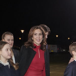 La princesse Mary de Danemark, la princesse Josephine, la princesse Isabella, le prince Vincent, le prince Christian, le prince Frederik de Danemark - La famille royale du Danemark se rend sur l'émission de TV 2 à l'occasion du 50ème anniversaire de la princesse Mary de Danemark à Copenhague au Danemark le 6 février 2022.