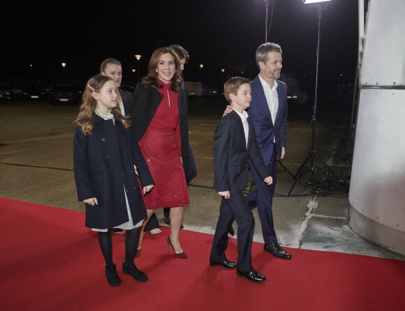La princesse Mary de Danemark, la princesse Josephine, la princesse Isabella, le prince Vincent, le prince Christian, le prince Frederik de Danemark - La famille royale du Danemark se rend sur l'émission de TV 2 à l'occasion du 50ème anniversaire de la princesse Mary de Danemark à Copenhague au Danemark le 6 février 2022.