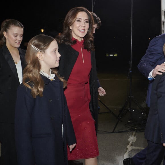 La princesse Mary de Danemark, la princesse Josephine, la princesse Isabella, le prince Vincent, le prince Christian, le prince Frederik de Danemark - La famille royale du Danemark se rend sur l'émission de TV 2 à l'occasion du 50ème anniversaire de la princesse Mary de Danemark à Copenhague au Danemark le 6 février 2022.