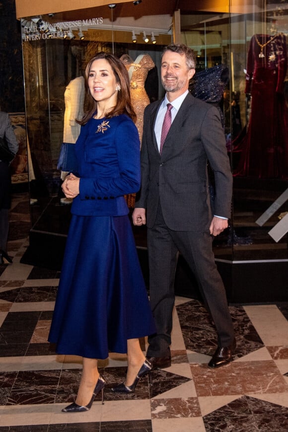 La princesse Mary et le prince Frederik - Ouverture de l'exposition "H.K.H. Crown Princess Mary 1972-2022", à l'occasion du 50ème anniversaire de la princesse Mary de Danemark, à Hillrod. Le 3 février 2022