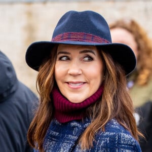 La princesse Mary de Danemark lors de la cérémonie d'inauguration de la zone thématique "Marys Australske Have" (anglais : Mary's Australian Garden) au zoo de Copenhague. Le 2 février 2022