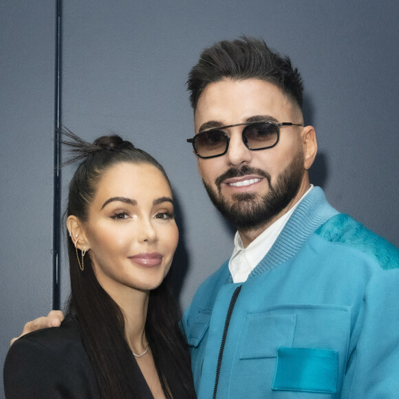 Exclusif - Nabilla Benattia et son mari Thomas Vergara - Nabilla Benattia, son mari Thomas Vergara et leur fils Milann posent lors de l'avant première du documentaire "Nabilla sans filtre" (Amazon Prime Vidéo) à Paris le 22 Novembre 2021.  © Jack Tribeca / Bestimage 