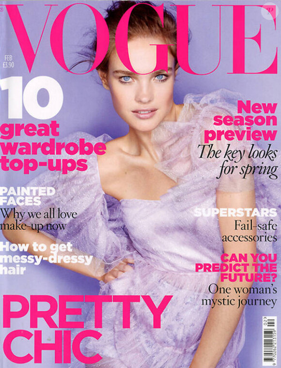 Natalia Vodianova en couverture de Vogue UK