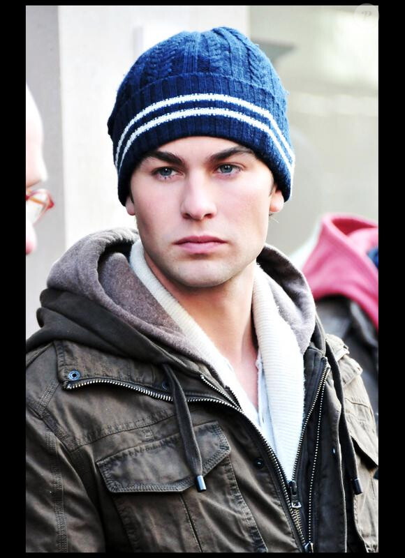 Chace Crawford sur le tournage de Gossip Girl, le 7 janvier 2009 à New York