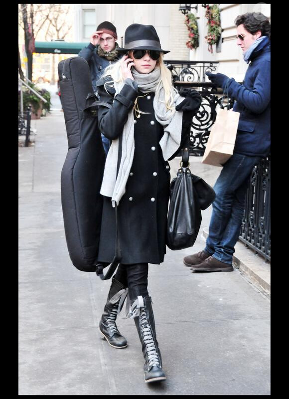 Taylor Momsen sur le tournage de Gossip Girl, le 7 janvier 2009 à New York