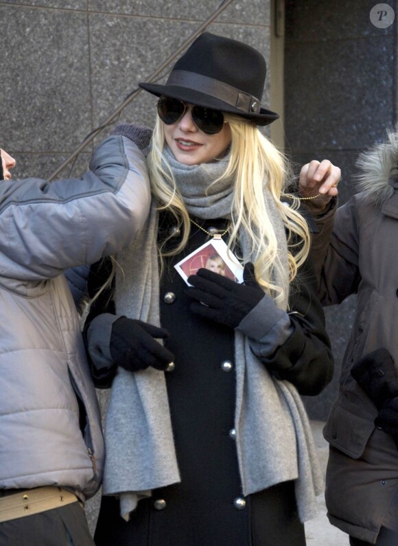 Taylor Momsen sur le tournage de Gossip Girl, le 6 janvier 2010 à New York