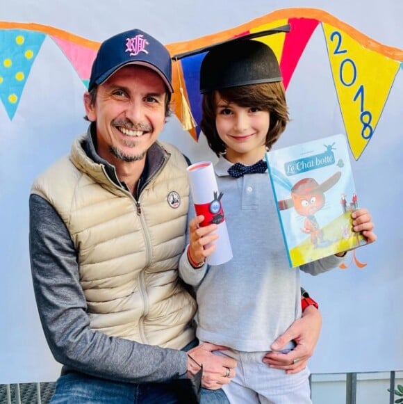 Arnaud Tsamère et son fils Albert sur Instagram. Le 24 juin 2021.