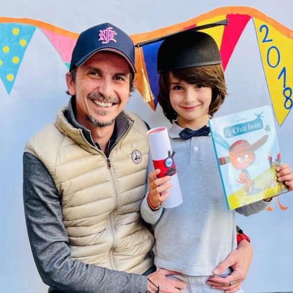 Arnaud Tsamère et son fils Albert sur Instagram. Le 24 juin 2021.