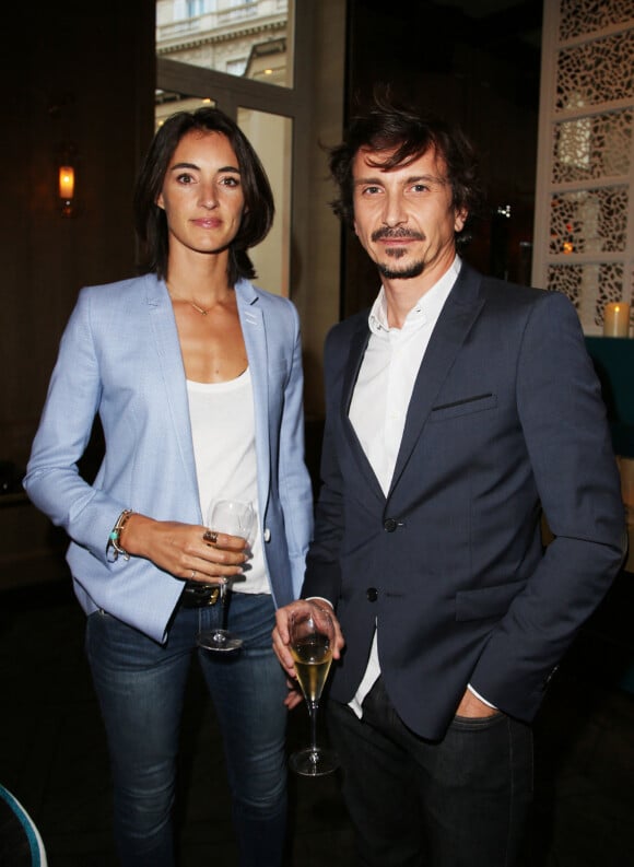 Margot Laffite et son compagnon Arnaud Tsamère - 1er anniversaire du restaurant "Victoria 1836" à Paris, le 2 septembre 2015.