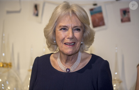 Camilla Parker Bowles, duchesse de Cornouailles, lors de la présentation du "Queen Elizabeth II Award for Design" lors de la fashion week de Londres. Le 19 février 2019 