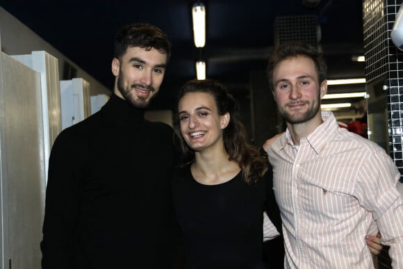 Exclusif - Guillaume Cizeron, Gabriella Papadakis, Davide Lewton Brain (patineur monegasque) - Soirée de gala du championnat de patinage artistique à la patinoire du Port Hercule à Monaco le 29 février 2020. © Claudia Albuquerque/Bestimage