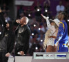 Eminem, Dr. Dre, Mary J. Blige et Snoop Dogg pendant la mi-temps du Super Bowl LVI à Los Angeles. Photo by USA Today Sports/SPUS/ABACAPRESS.COM