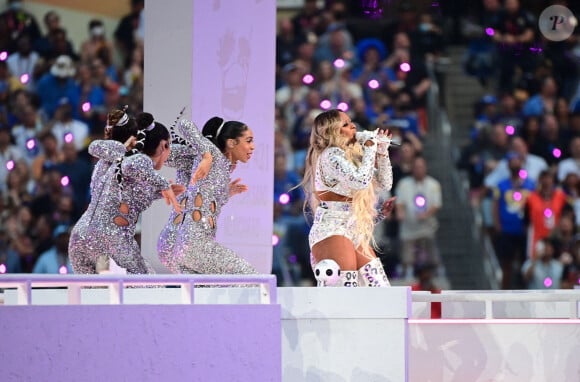 Mary J. Blige pendant la mi-temps du Super Bowl LVI à Los Angeles, le 13 février 2022. Photo USA Today Sports/SPUS/ABACAPRESS.COM