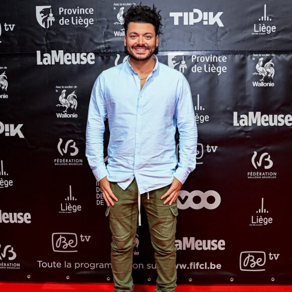 Kev Adams lors de l'inauguration de sa plaque à l'occasion de la cérémonie d'ouverture du festival International du film de comédie à Liège. Le 5 novembre 2021 © Frédéric Andrieu / Bestimage