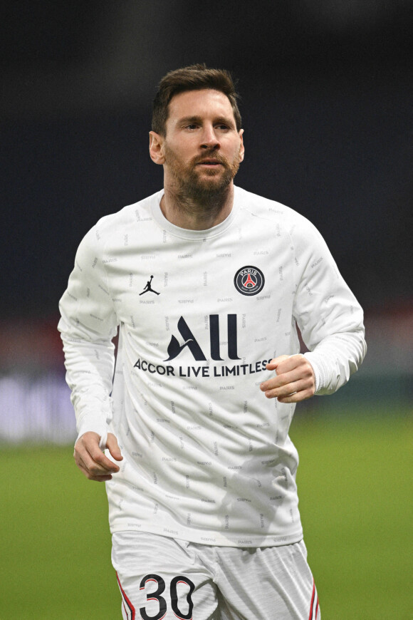 Lionel Messi (PSG) - Match de Ligue 1 Uber Eats "PSG - Rennes (1-0)" au Parc des Princes. Paris, le 11 février 2022.