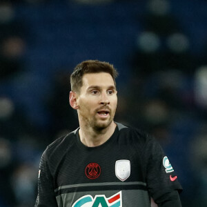 Lionel Messi (Paris Saint Germain) - 8ème de finale de la Coupe de France 2022 "PSG - Nice (0-0 / tab 5-6)" au Parc des Princes à Paris, le 31 janvier 2022.
