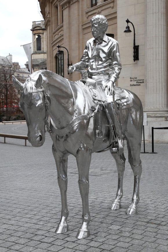 "Horse and rider", oeuvre de Charles Ray, 2004 - Vernissage de l'exposition de Charles Ray à la Bourse du Commerce à Paris. Le 15 février 2022. @ Bertrand Rindoff/Bestimage