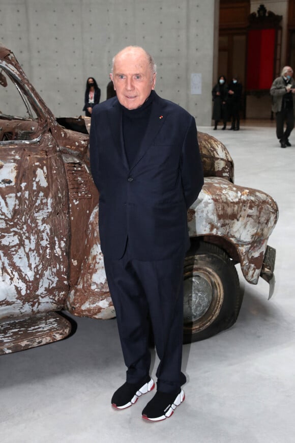 François Pinault - Vernissage de l'exposition de Charles Ray à la Bourse du Commerce à Paris. Le 15 février 2022. @ Bertrand Rindoff/Bestimage
