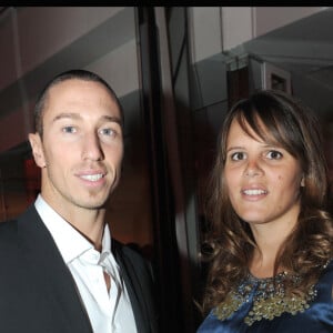 Laure Manadou et Frederick Bousquet au gala de la mode au pavillon d'Armenonville.