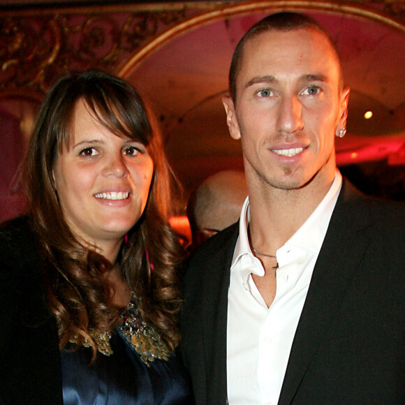 Laure Manadou et Frederick Bousquet au gala de la mode au pavillon d'Armenonville.