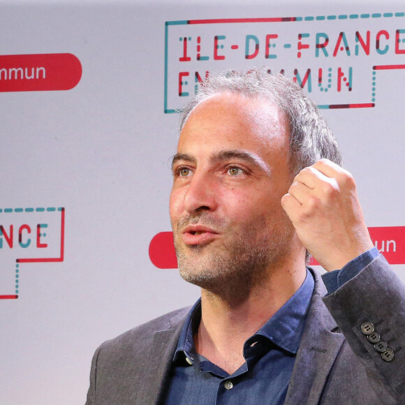 Raphaël Glucksmann - Grand meeting de Audrey Pulvar pour les élections régionales au gymnase Japy à Paris le 16 juin 2021.