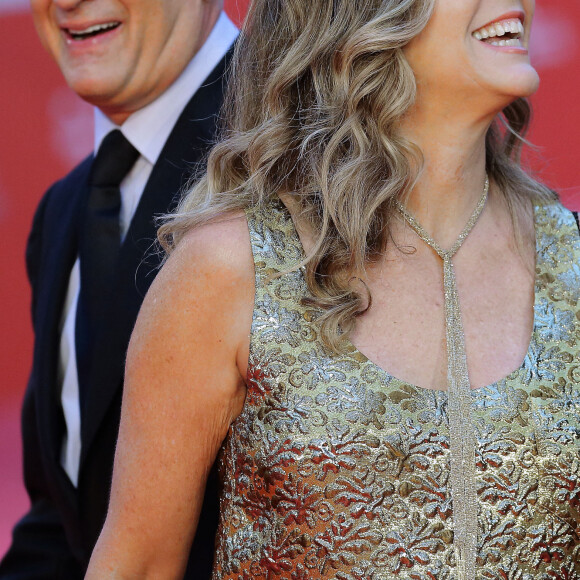 Tom Hanks et sa femme Rita Wilson sur le tapis rouge lors du 11ème Festival du Film de Rome à l'Auditorium à Rome, le 13 octobre 2016. © Evandro Inetti via ZUMA Wire/Bestimage