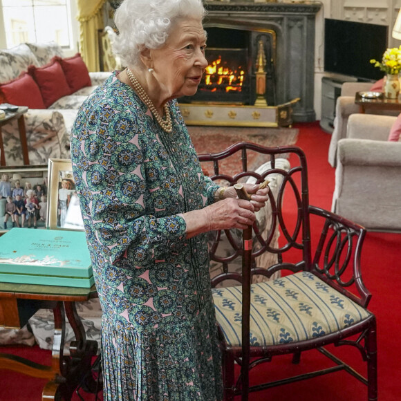 La reine Elisabeth II d'Angleterre en audience au château de Windsor. Le 16 février 2022 