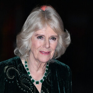 Camilla Parker Bowles, duchesse de Cornouailles, à son arrivée à la soirée "The British Asian Trust" au British Museum à Londres. Le 9 février 2022 