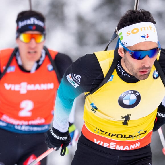 Martin Fourcade et Quentin Fillon Maillet lors de la Coupe du monde de biathlon en janvier 2020.