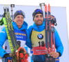 Martin Fourcade et Quentin Fillon Maillet lors des championnats du monde de biathlon en février 2020.