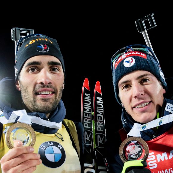 Avant ses sacres aux Jeux Olympiques d'hiver de Pékin, Quentin Fillon Maillet (à droite) est longtemps resté dans l'ombre de Martin Fourcade (à gauche).