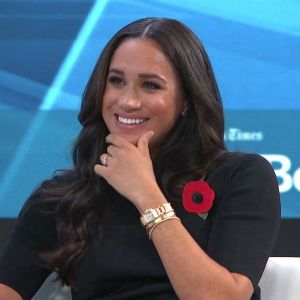 Meghan Markle sur le plateau de l'émission "Minding the Gap" à Los Angeles.