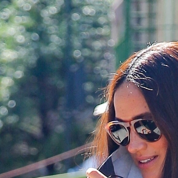 Meghan Markle sort du restaurant Melba's à New York, le 24 septembre 2021.