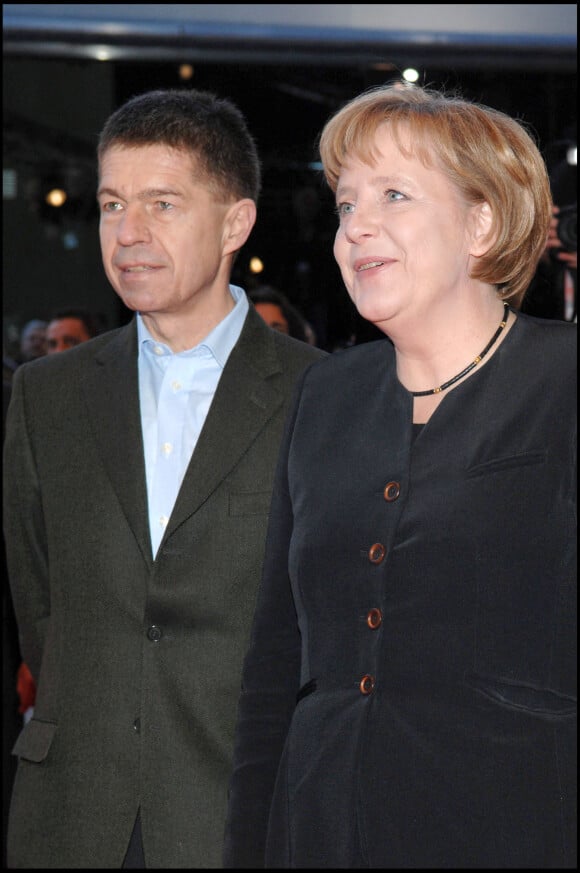 Angela Merkel et son époux Joachim Sauer au festival du film de Berlin en 2008