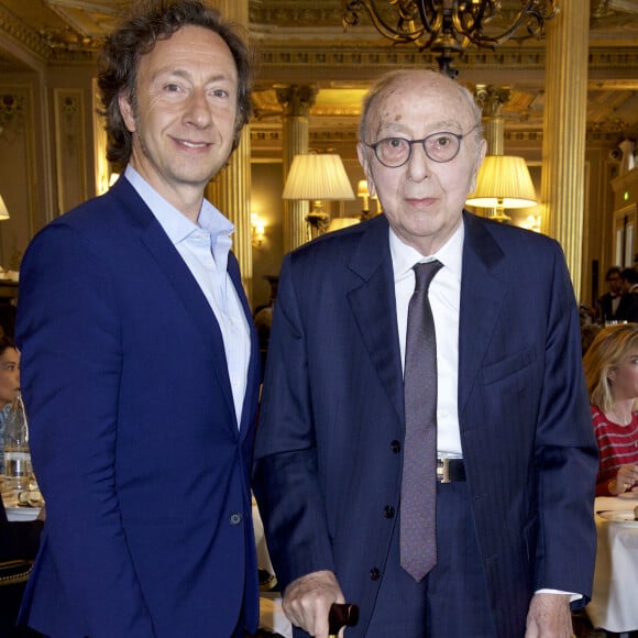 Exclusif - Stéphane Bern et son père Luis Bern - Personnalités au 13ème déjeuner Pères & Fils 2018 au Café de la Paix à Paris. Le 21 juin 2018 © Julio Piatti / Bestimage 