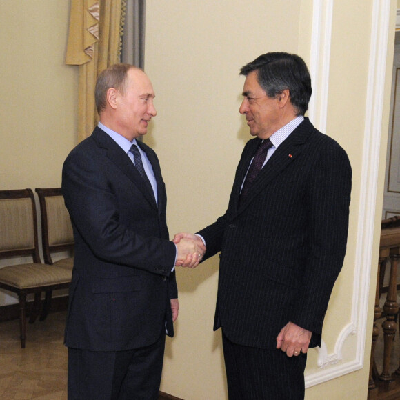 Francois Fillon recontre Vladimir Poutine à Moscou le 21 mars 2013.