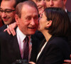 Bertrand Delanoë et Anne Hidalgo - Dernier grand meeting de campagne d'Anne Hidalgo au Cirque d'Hiver à Paris, dix jours avant le premier tour des élections municipales, le 13 mars 2014.