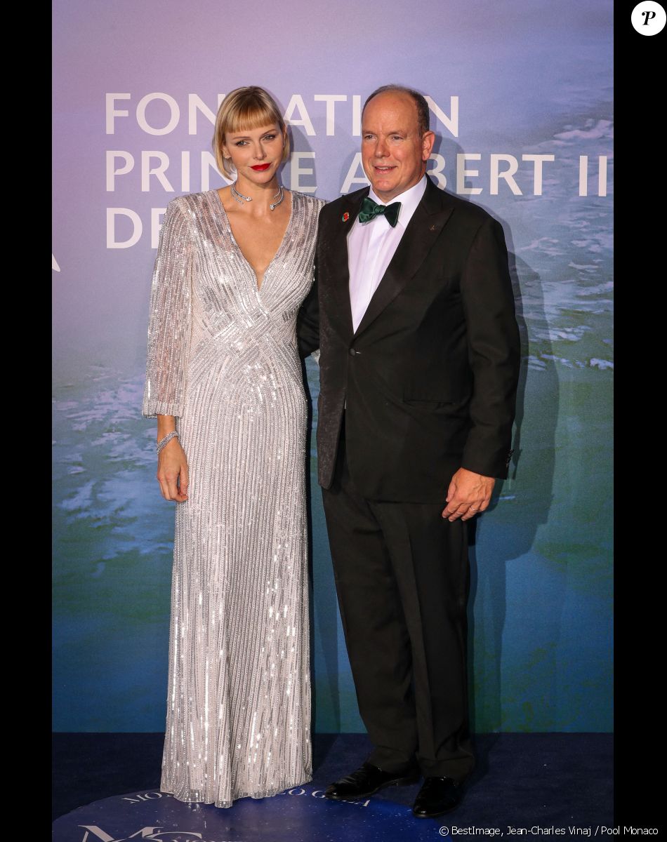 Le prince Albert II de Monaco et la princesse Charlène - Gala "Monte-Carlo Gala for Planetary Health", le 24 septembre 2020. © Jean-Charles Vinaj / Pool Monaco / Bestimage