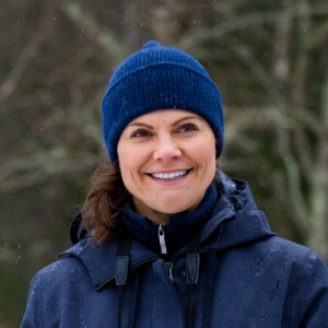 La princesse Victoria de Suède en visite au parc national Färnebofjärden à Gysinge en Suède le 4 février 2022.